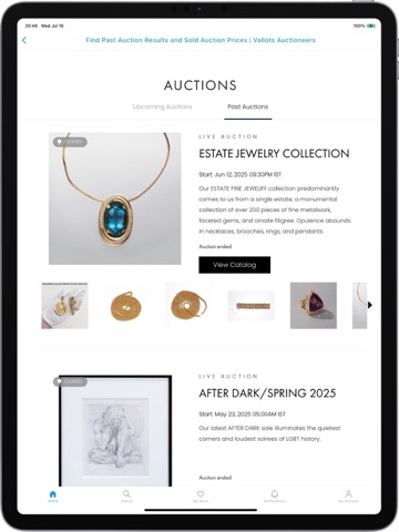 Vallot Auctioneers iPad screenshot