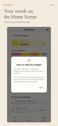 Mind Imprint - Affirmations Screenshot 7 of 7