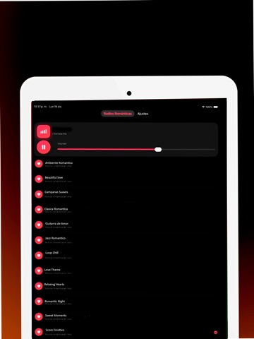 Romantic ballads iPad screenshot