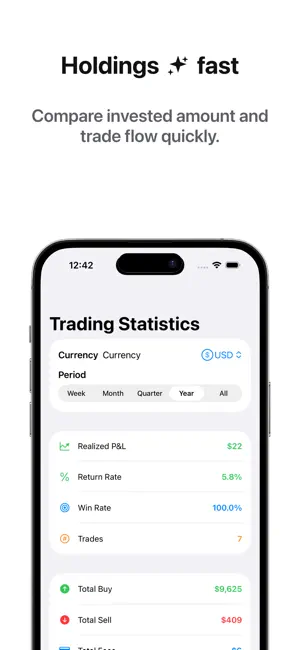 Toffs: Trade & Dividend Log screenshot 2