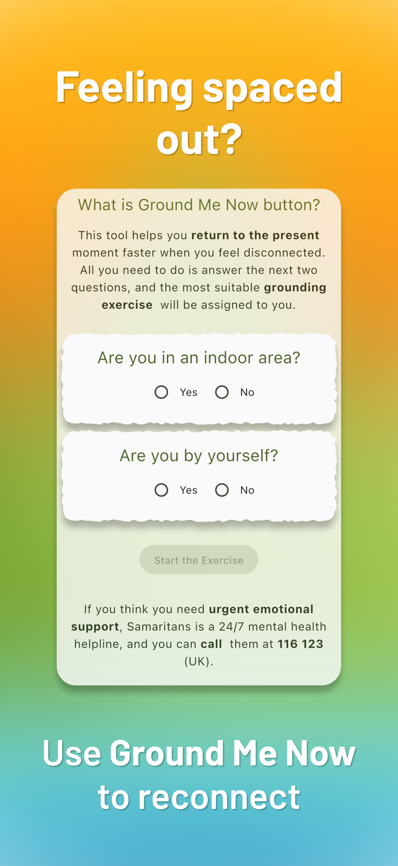 Ground Me: Dissociation Aid