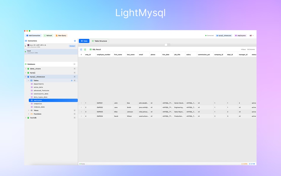 LiteMySQL - Database Manager (macOS) Ved: 冰冰 邓