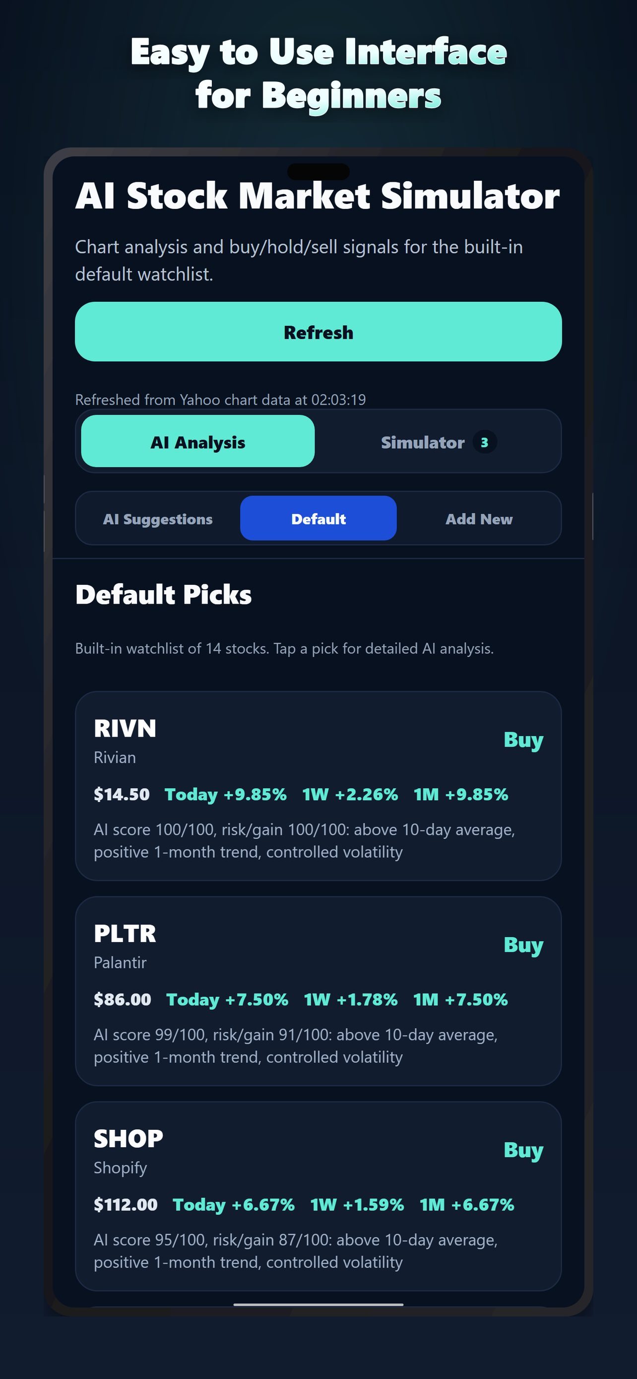 AI Stock Trading Simulator screenshot 4