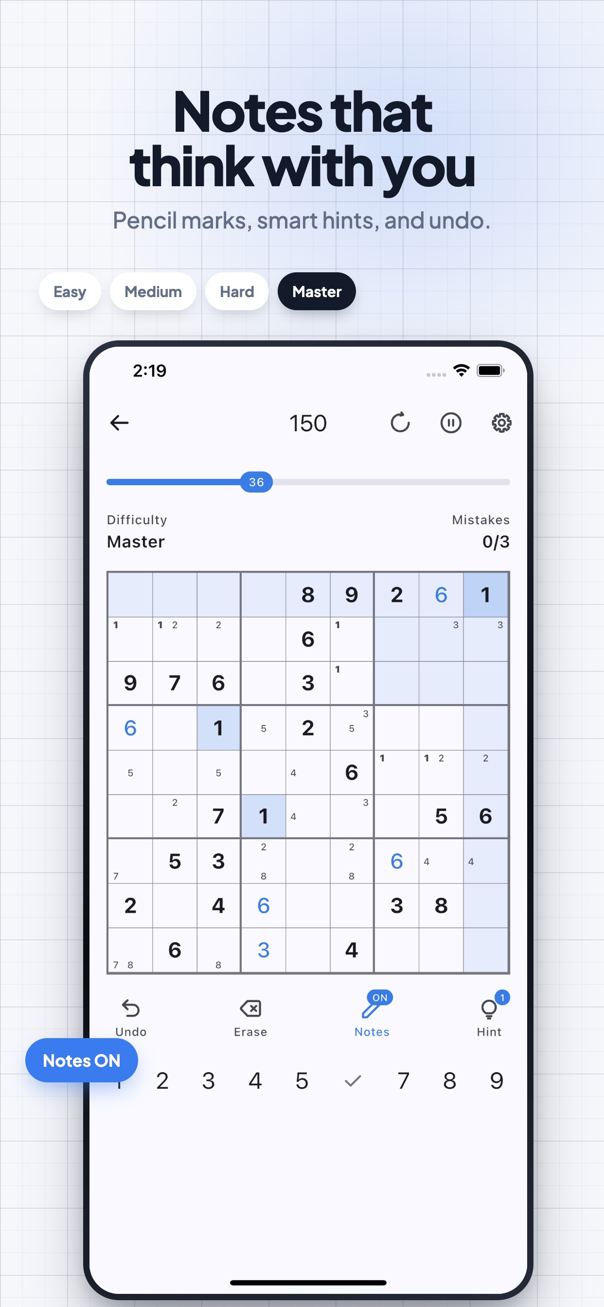 Screenshot 2 of Sudoku Classic Edition