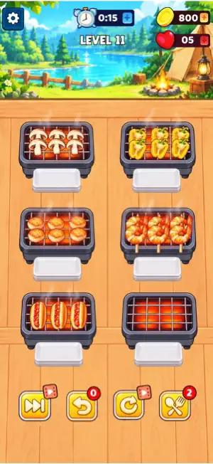 Foodie Blast: Skewer Sort Game screenshot 4