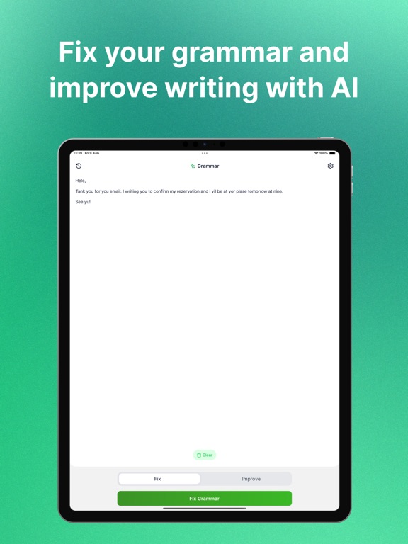 Grammar Check - Fix Writing iPad screenshot 2 - Education app