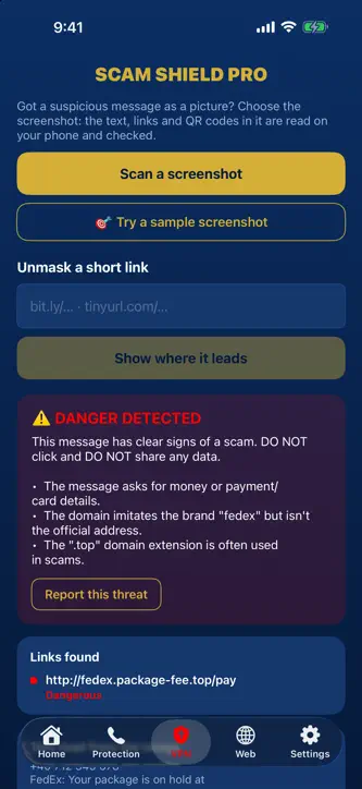 CYBER3 - Anti-Scam Protection screenshot 6