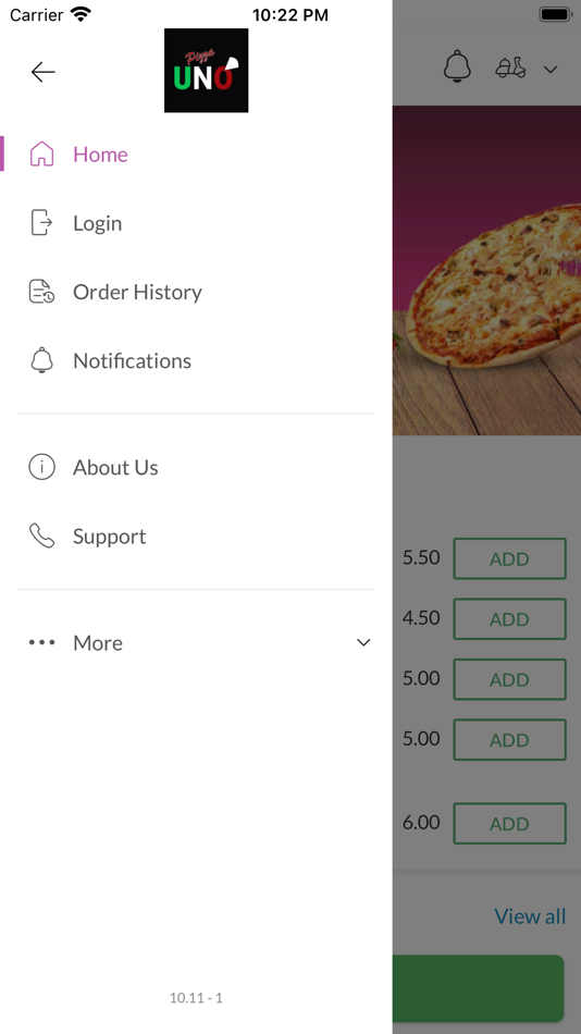 #3. Pizza Uno Denton Manchester (iOS) By: MOHAMMED FASIL KHURSHID
