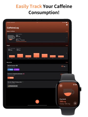 CaffeineLog - Track Caffeine iPad screenshot