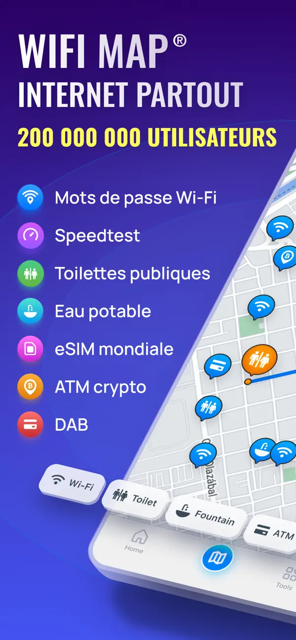 Screenshot #1 pour WiFi Map: mots de passe + eSIM