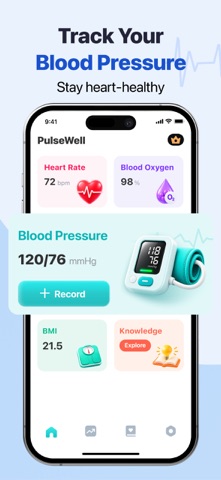 PulseWell – BP & Heart app screenshot