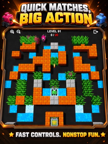 1-4 Player: Retro Tank Combat iPad screenshot