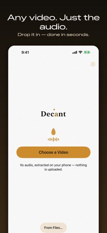 Audio Extractor - Decant iPhone screenshot