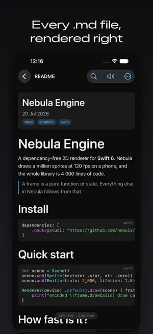 MDReader: Markdown Editor screenshot 1