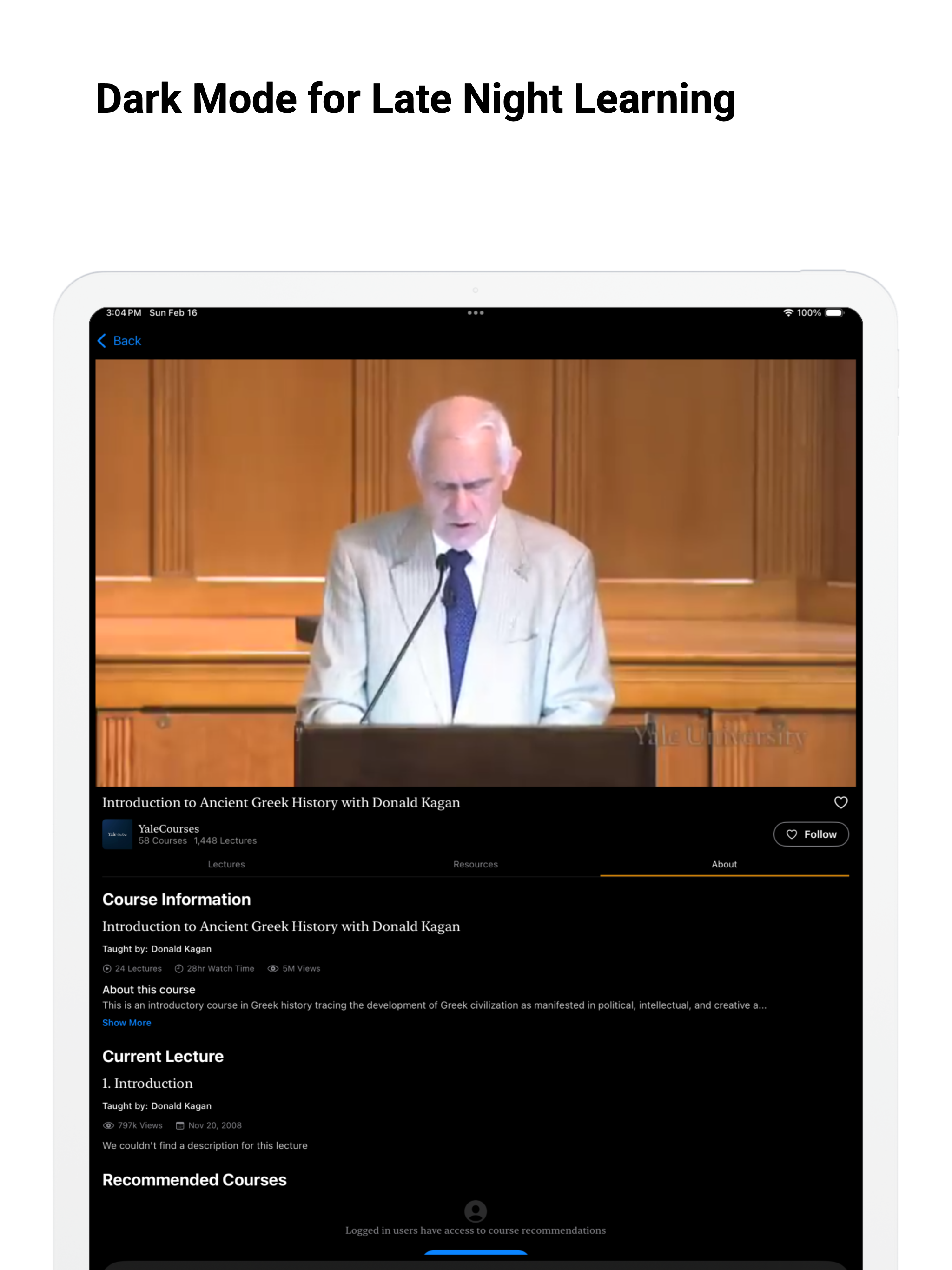 Lectura: University Lectures