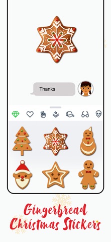 Gingerbread Christmas Stickers screenshot