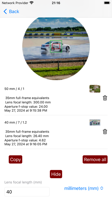 CropFactorPro: Lens Calculator Screenshot