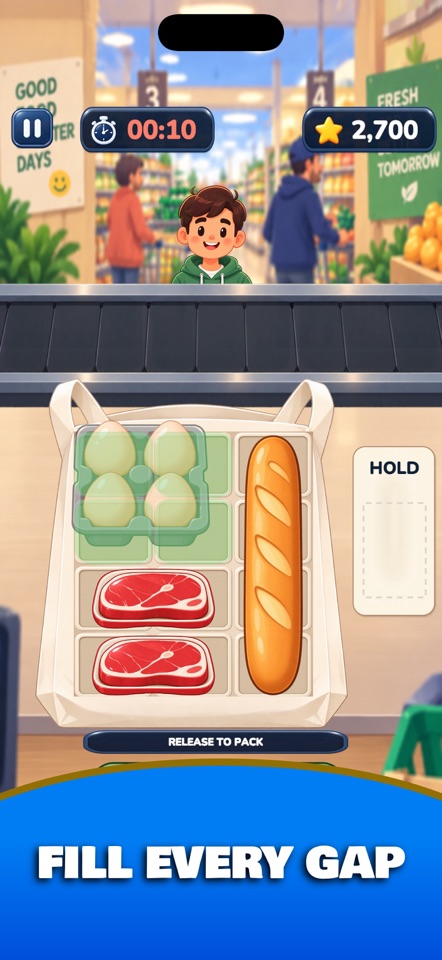 Pack It! Grocery Bag Puzzle screenshot 2