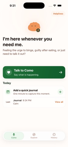 Como: Emotional Eating Support screenshot
