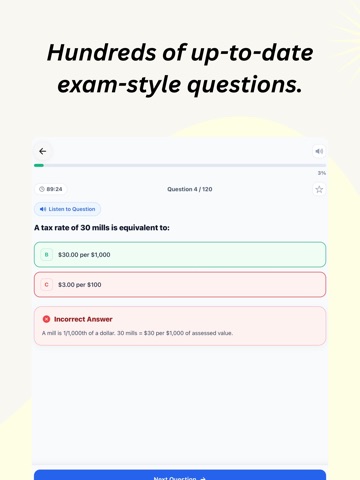 NY Real Estate Exam Coach 2026 iPad screenshot