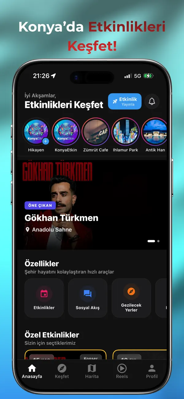 Screenshot #1 pour KonyaEtkin - Etkinlik Rehberi