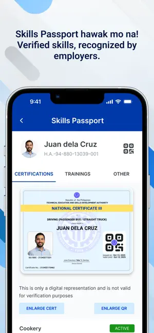 TESDA Skills Passport iPhone screenshot 3
