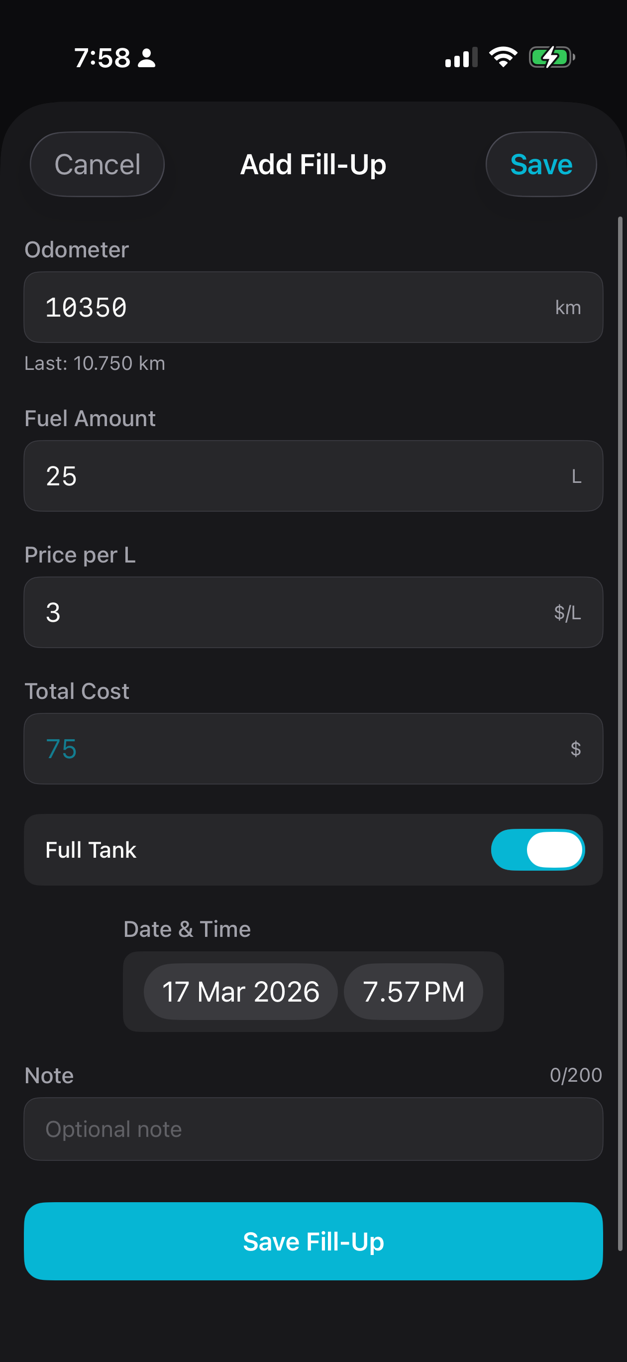 Fuel - Gas Mileage Tracker screenshot 3
