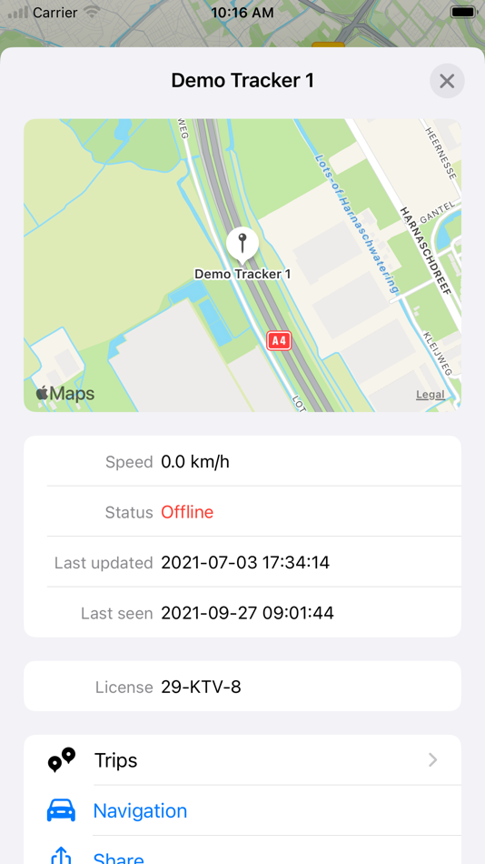#2. Car Tracker (iOS) 由: SR Productions V.O.F.