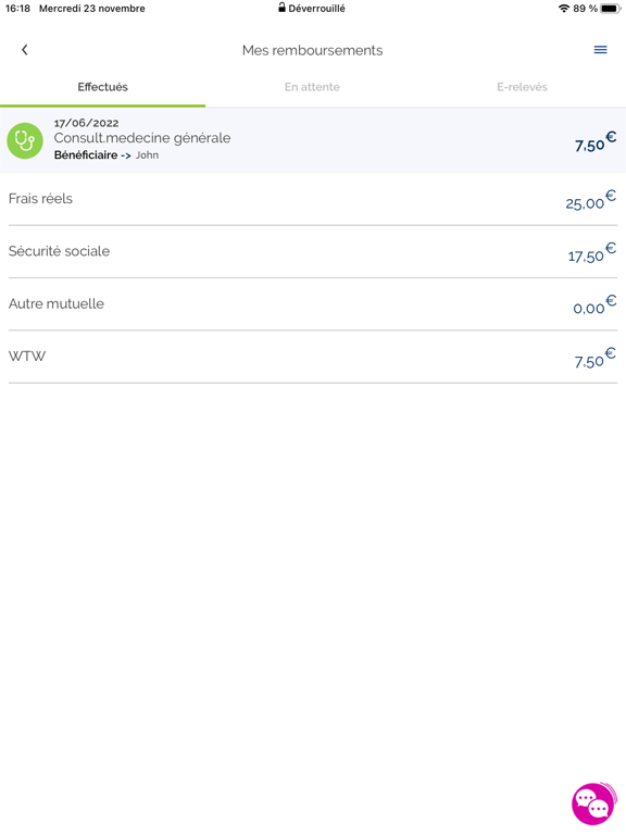 Santé WTW iPad screenshot 5 - Health & Fitness app