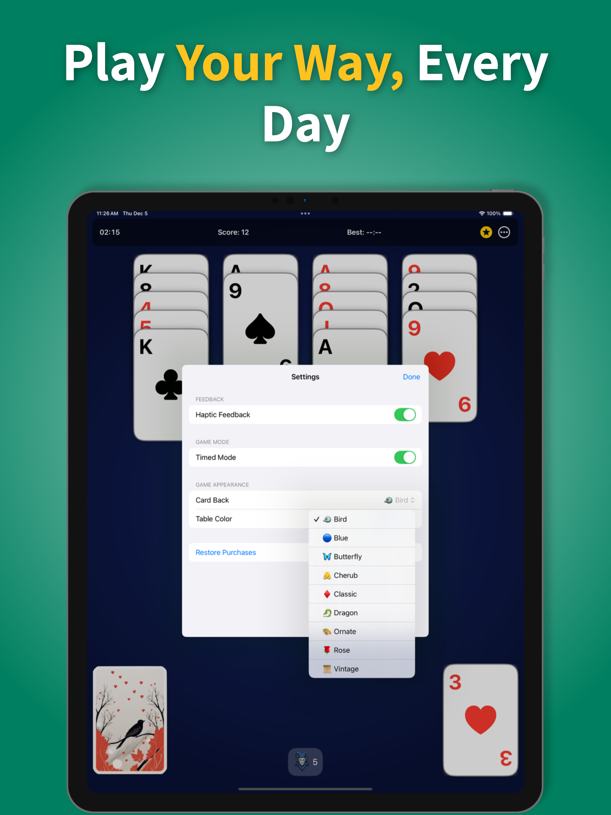 Aces Up Solitaire: Card Game screenshot 15
