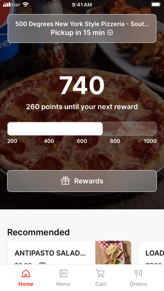 500 Degrees New York Style iPhone screenshot 1 - Food & Drink app