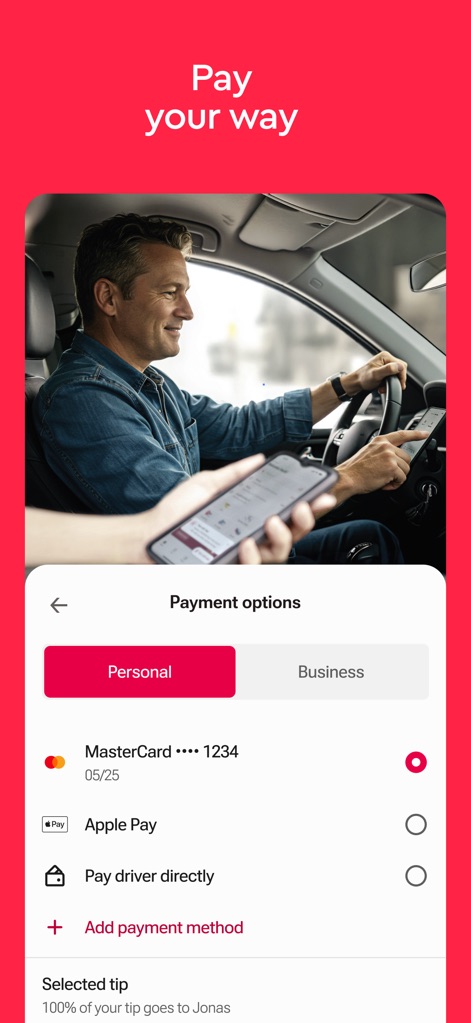 Freenow by Lyft - taxi & more - 柔軟な支払い方法