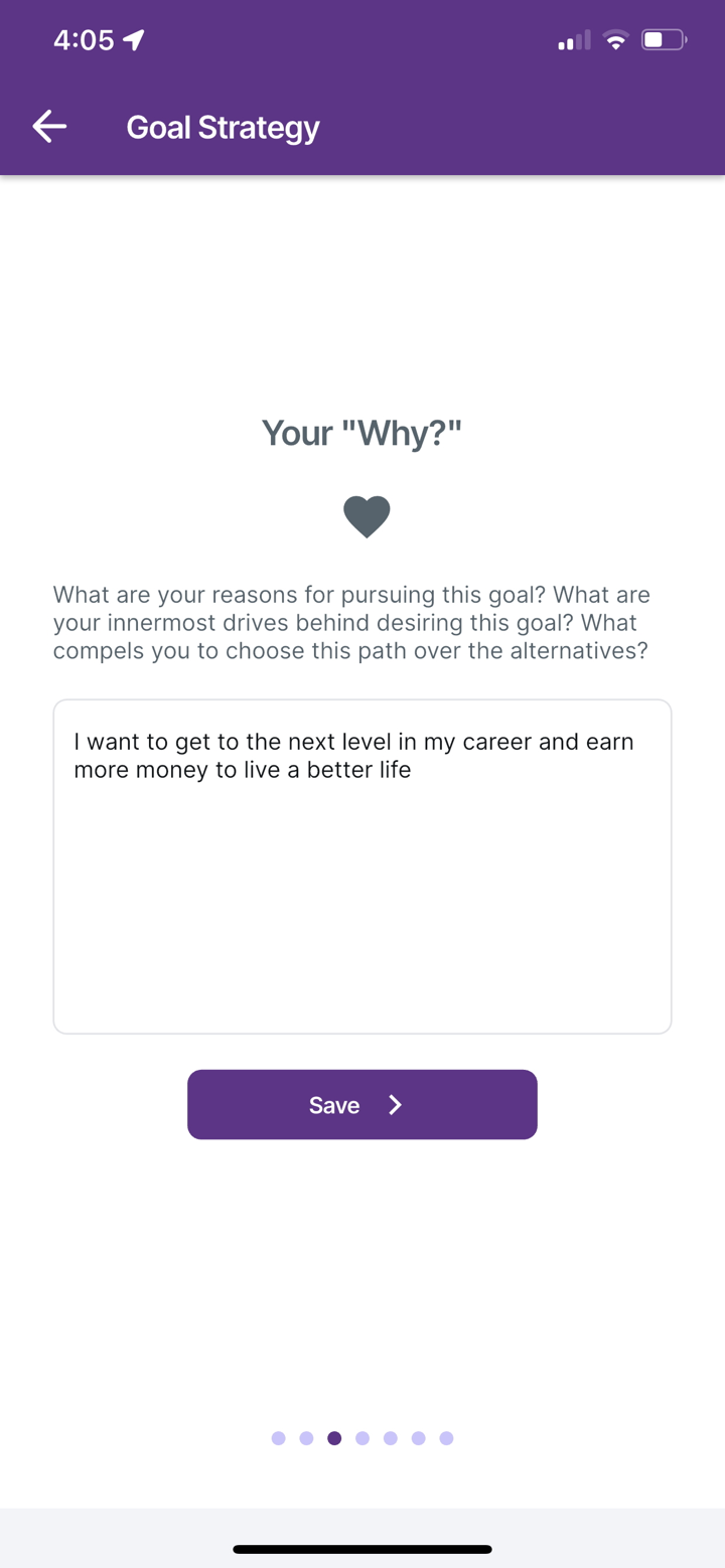PursuitPal Goal Copilot screenshot 2