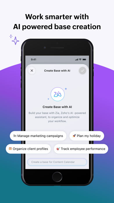 Zoho Tables - Organize Work iPhone screenshot 3 - Productivity app