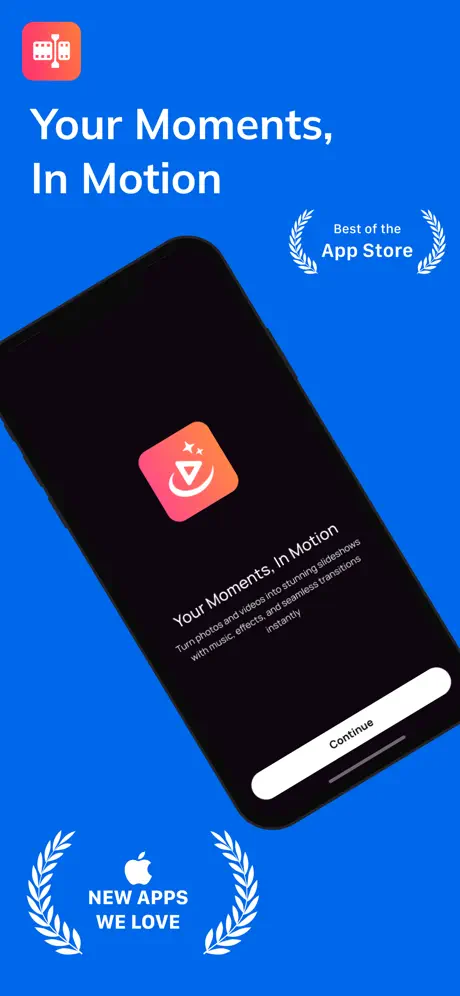 Lymo slideshow maker app home screen on iPhone showing photo timeline