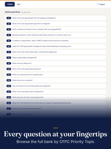 Preceptor: CCFP iPad screenshot