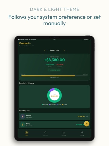 Drachmi - Finance Tracker iPad screenshot