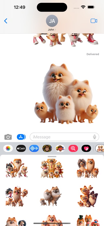 Pomeranian Family Stickers