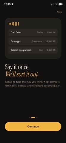 Kept — Memory Assistant screenshot 2
