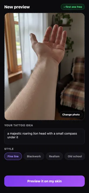 InkTry: AI Tattoo Try On screenshot 4