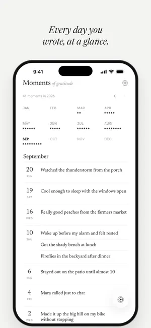 Moment: gratitude journal screenshot 2