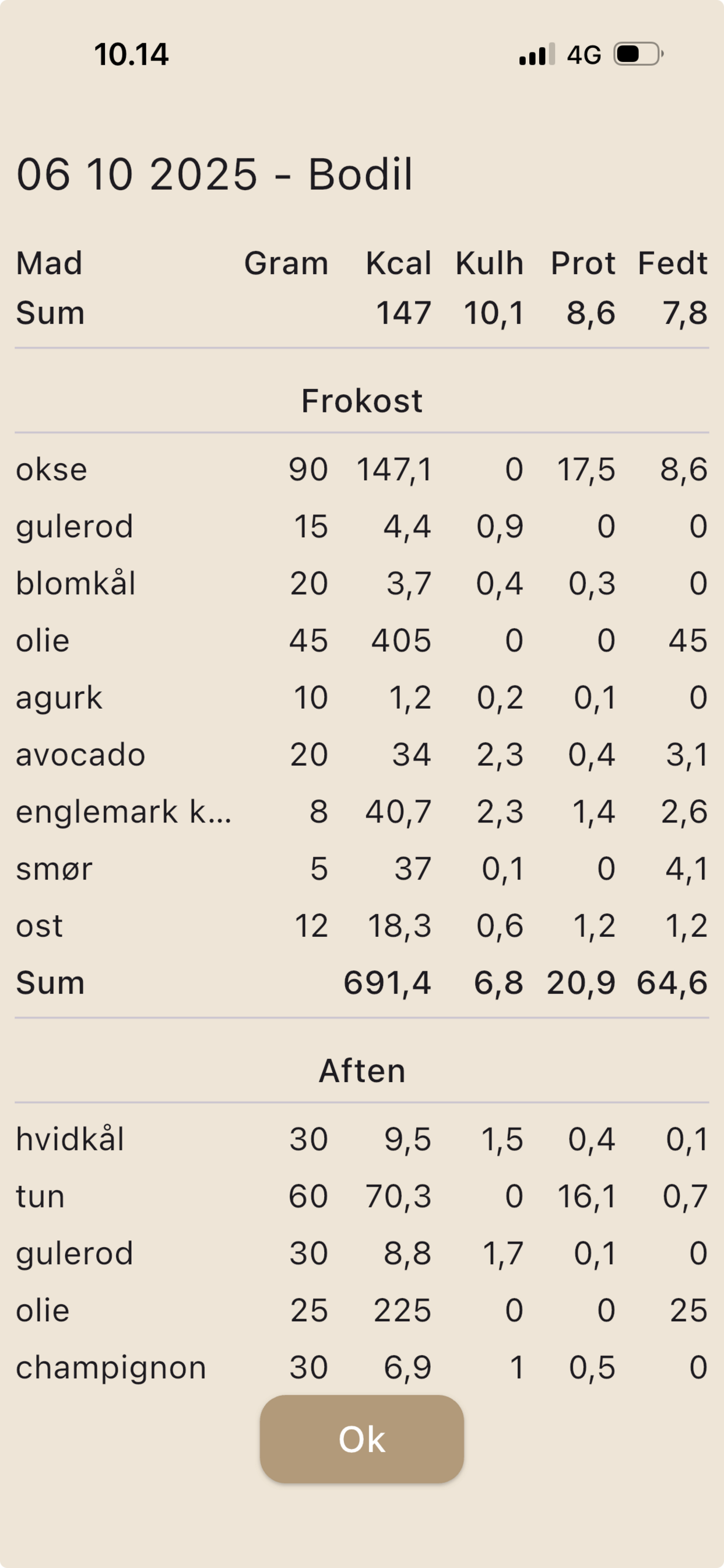 SpiseTavle screenshot 3