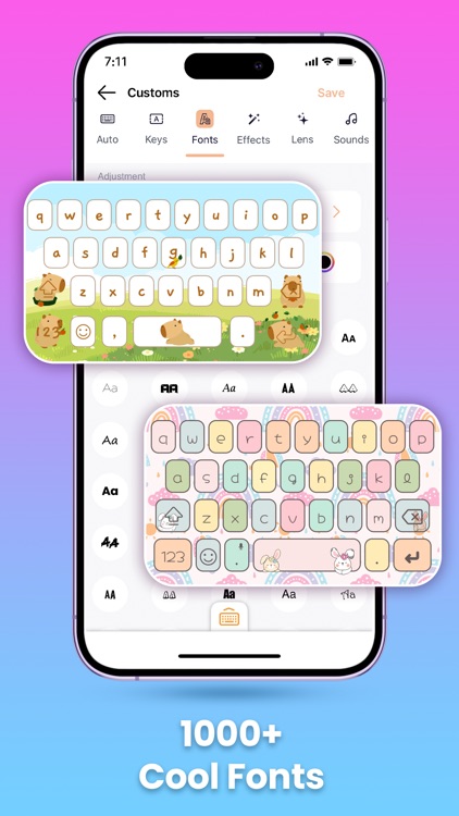 Neon LED Keyboard: Cute Themes screenshot-3