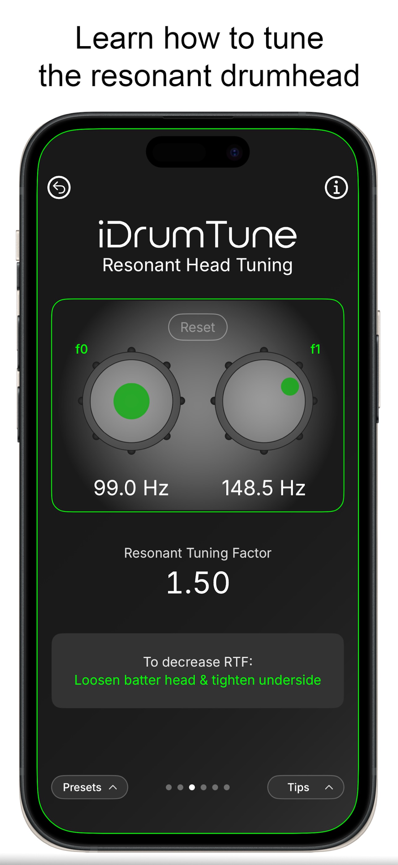 Screenshot 4 of iDrumTune Precision Drum Tuner
