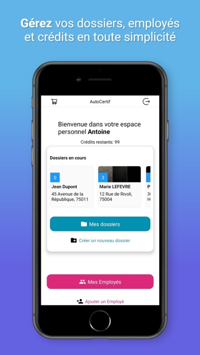 Screenshot #1 pour AutoCertif App