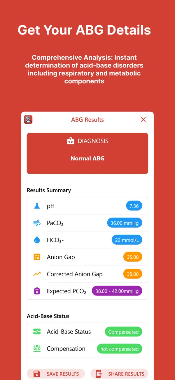 Screenshot #2 pour ABG Calculator