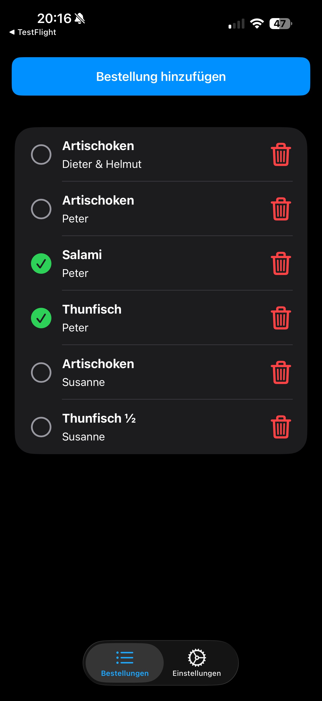 Pizza Order Helper Screenshot