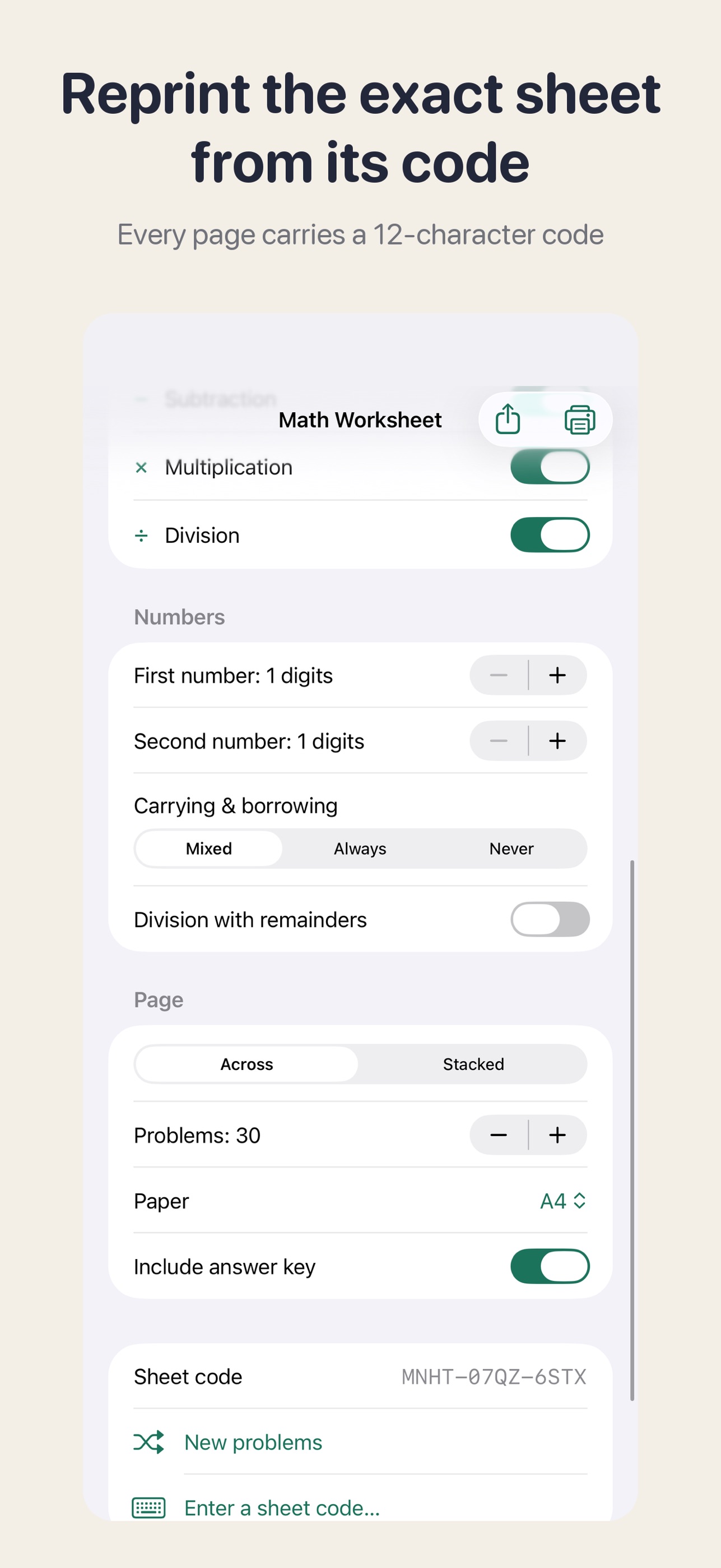 Screenshot 5 of MathSheet: Math Worksheets