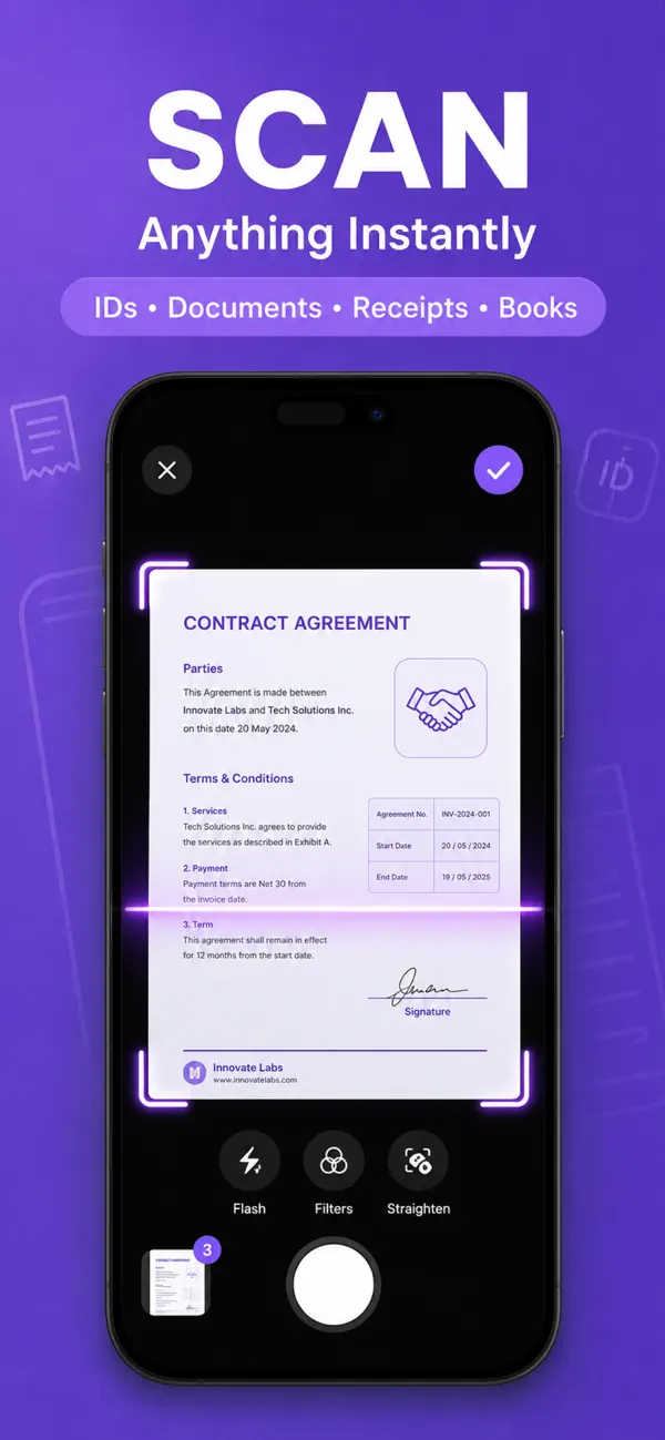 Screenshot #1 pour Smart Document Scanner: PDF GO