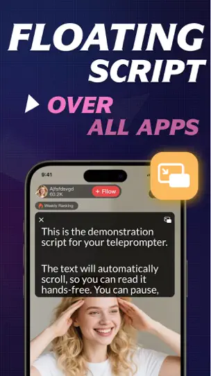 Teleprompter - AI Prompter iPhone Ekran Görüntüsü 3